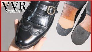 ASMR Clean & restore Allen Edmonds single monk strap 4k