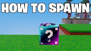 How to spawn a glitched lucky block in Roblox Bedwars