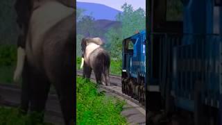 Dangerous Elephant Crossing  in Indian Railways  #Assam #railworks #shorts