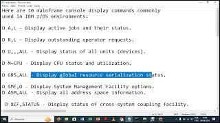 How to Issue Mainframe Display Commands on the Console and SDSF IBM zOS Examples