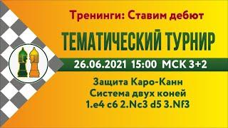 RU Тематический турнир -1. Защита Каро-Канн. Атака Панова на lichess.org