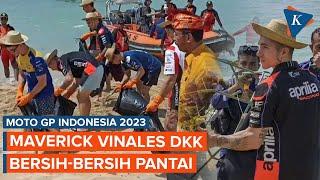 Aksi Pebalap MotoGP Bersih-bersih Pantai di Mandalika Ada Maverick Vinales