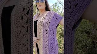 What colors will you choose for this #crochet #pattern ? #cardigan #shrug #wrap #plussizefashion