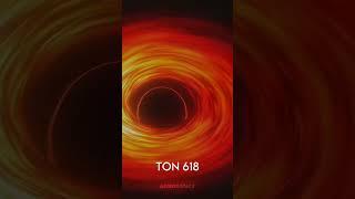 TON 618 is the largest known black hole with a diameter of 390 Km