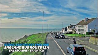 One of the most scenic bus routes Coaster Bus 12A from Eastbourne to Brighton ️ October 2022