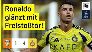 CR7 streichelt Ball ins Tor Al-Fayha - Al-Nassr  Saudi Pro League  DAZN Highlights