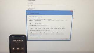 Activating Windows 8 over the phone