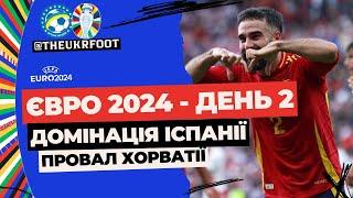 ІСПАНІЯ ТА ІТАЛІЯ РОЗРИВАЮТЬ ЄВРО-2024. ОГЛЯД ДНЯ №2  НОВИНИ ФУТБОЛУ