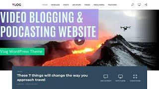 Video Blogging and Podcast Website  YouTube Vimeo Videos Website Vlog WordPress Theme