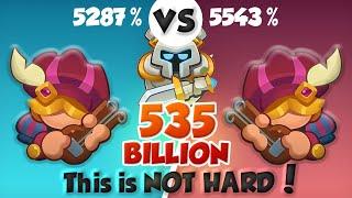 535 Billion and This is NOT HARD  Bard + Knight Statue is better PVP Rush Royale
