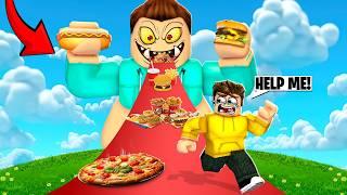 EATING MY FRIENDS IN ROBLOX FAT RACE CLICKER