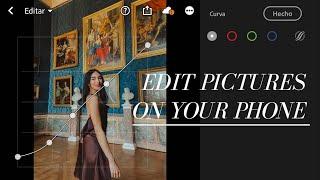 Tutorial on editing photos taken with a phone camera using lightroom mobile on your phone.