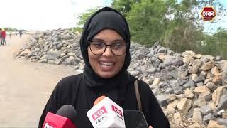 A section of Garsen-Lamu road washed away by swelling River Tana waters