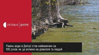 Рівень води в Дніпрі став найнижчим за останні 100 років як це вплине на довкілля та людей