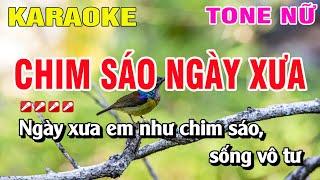 Karaoke Chim Sáo Ngày Xưa Tone Nữ Nhạc Sống  Nguyễn Linh