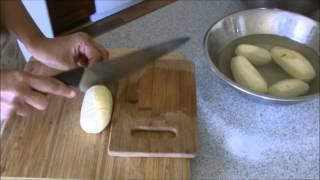 How to cut spiral potato