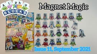 Alpha Blocks magazine with magnet magic set