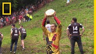 Watch a Downhill Cheese-Chasing Competition in Britain  National Geographic