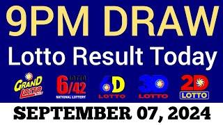 Lotto Result Today 9pm Draw September 7 2024 Swertres Ez2 PCSO Live Result