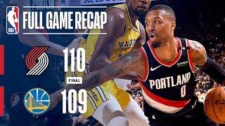 Full Game Recap Trail Blazers VS Warriors  Portland Wins OT Thriller