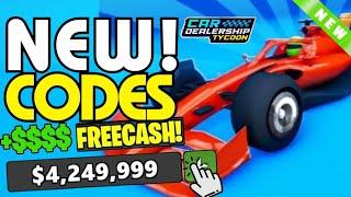 ALL NEW WORKING CODES 2024  CAR DEALERSHIP TYCOON CODES  ROBLOX CAR DEALERSHIP TYCOON