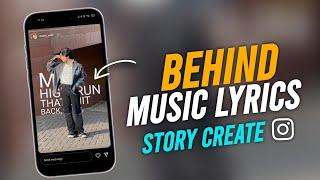 How to Create Behind Model Music Lyrics Instagram Story  Trending Instagram Story Making Tutorial 