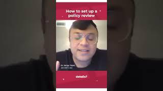 How to set up a policy review #shorts