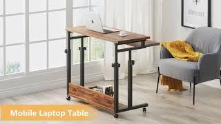 Tribesigns Portable Desk for Sofa and Bed Height Adjustable Laptop Table Small Standing Desk C0434