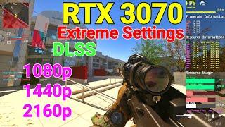 Call of Duty Modern Warfare II  RTX 3070  Extreme Settings  1080p1440p2160p  DLSSONOFF