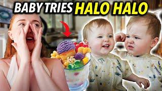 Our Baby Trying Filipino Halo Halo for the First Time Funny Reaction