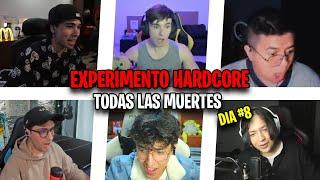 TODAS las MUERTES EXPERIMENTO HARDCORE DIA 8 