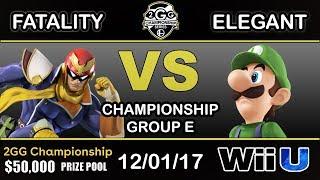 2GGC - YP  Fatality Captain Falcon Vs. BSD  Elegant Luigi Group E - Championship