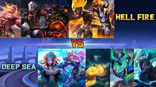 MOBILE LEGENDS HELL FIRE VS DEEP SEA SQUAD 1 VS 1 FIGHT  HELLFIRE VS DEEP SEA