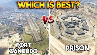 GTA 5 ONLINE  FORT ZANCUDO VS PRISON WHICH IS BEST?