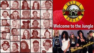 REACTION COMPILATION  Guns n’ Roses - Welcome to the Jungle  First Time Hearing Montage DESCRIP