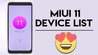 MIUI 11 DEVICE LIST  RELEASE DATE