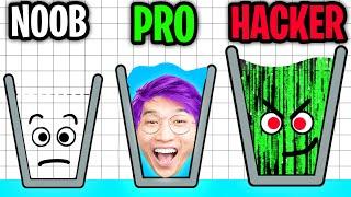 Can We Go NOOB vs PRO vs HACKER In HAPPY GLASS? WE GO BIG BRAIN