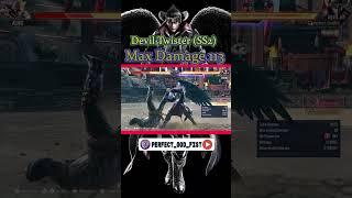 Devil Jinn 113 Devil Twister Max Damage #tekken8 #gaming #tekken7 #shorts #devil