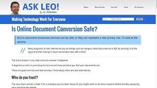 Is Online Document Conversion Safe?