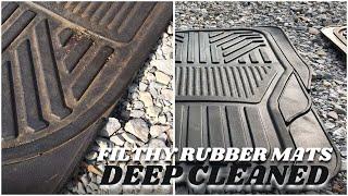 Disgusting  Rubber Floor Mats Get Deep Cleaned - ASMR Detailing