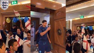 England Players Crazy Celebration At The Team Hotel After Win Over Senegal