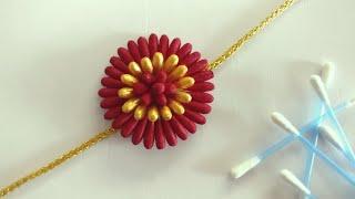 How To Make Rakhi With Earbuds  diy  Earbuds Rakhi Making  Handmade Rakhi