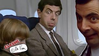 Mr Bean Is A Pain On The Airplane  Mr Bean Funny Clips  Classic Mr Bean