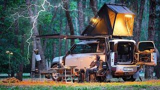 Cozy Camping Quick 5-Minute Automatic Setup with Land Rover Defender