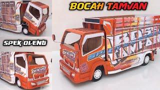 MEMBUAT MINIATUR TRUCK BOCAH TAMFAN FULL MBOISS BISA OLENG  HANDMADE