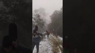 snow fight with locals