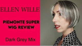 ELLEN WILLE PIEMONTE SUPER WIG REVIEW  DARK GRAY MIX  CHIC BOB