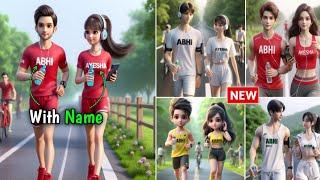 Create 3D Ai Couple jogging Image creator 2024  Couples jogging  bing image creator  new tutorial