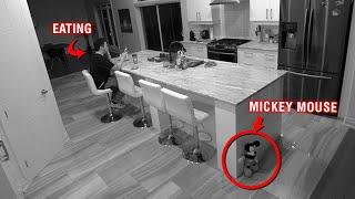 CAUGHT MICKEY MOUSE ON OUR SECURITY CAMERAS AT 3 AM *HE ACTUALLY MOVES*