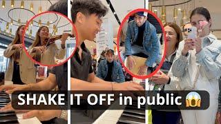 3 musicians play “Shake it off” in a supermarket MUST WATCH